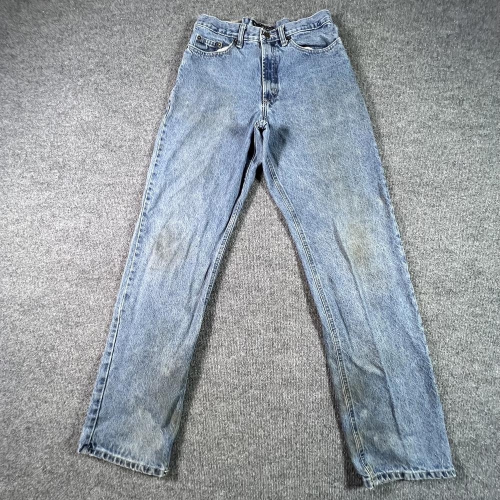 Real Ranch Straight Jeans Mens 28x32 Blue Cotton Denim Baggy Outdoor Workwear